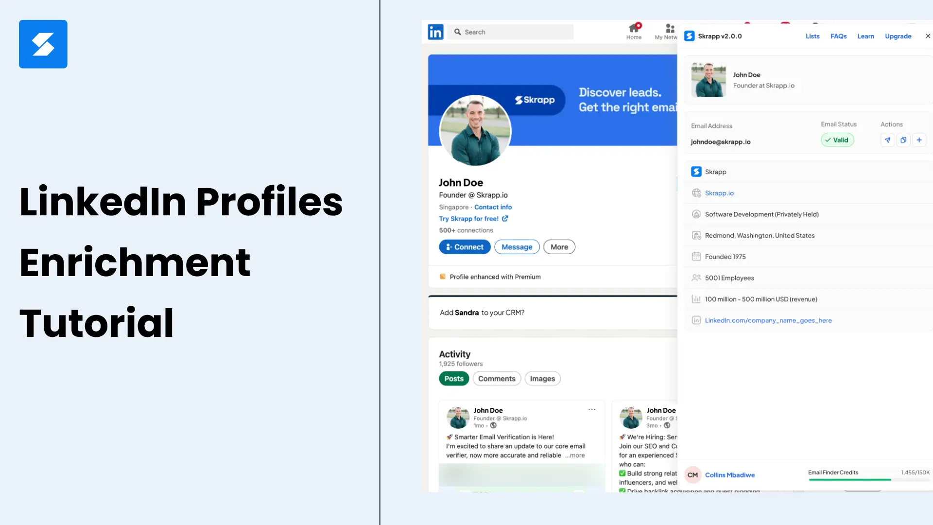 Skrapp.io LinkedIn Search Email Finder