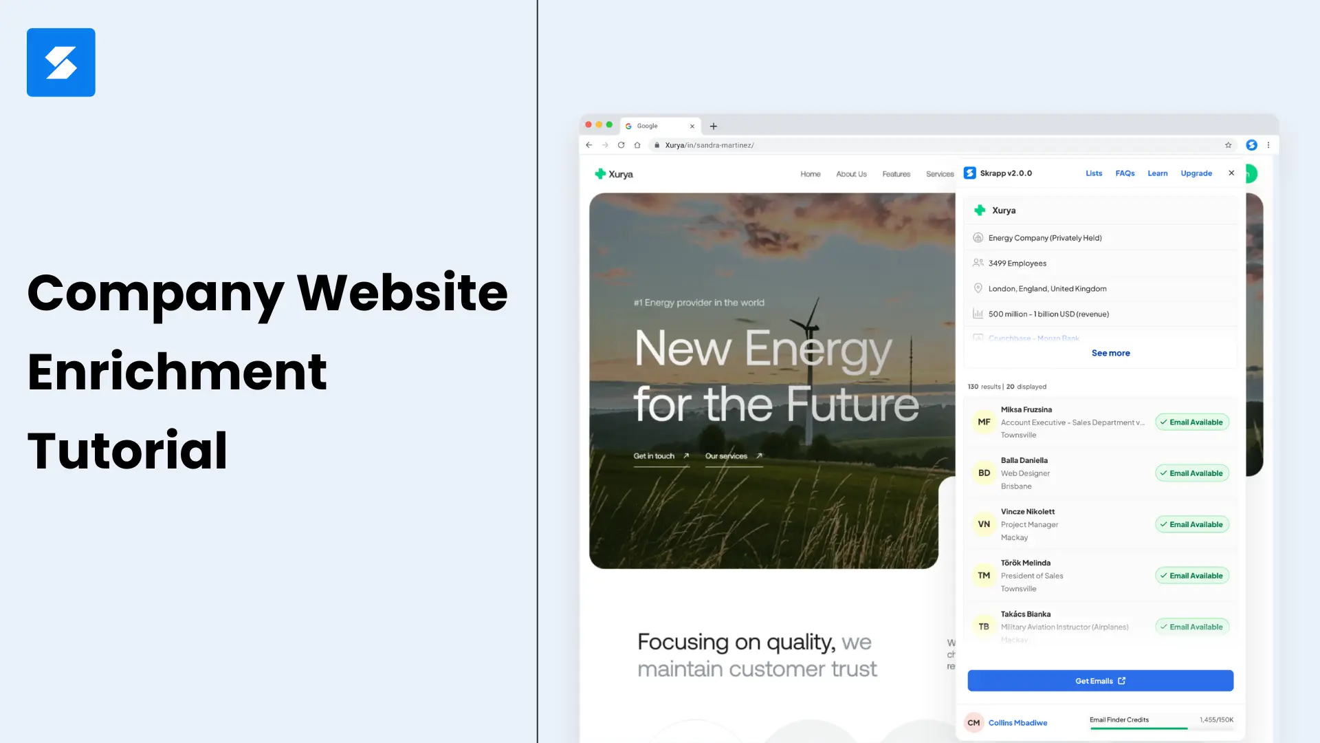 Skrapp.io Company Website Email Finder